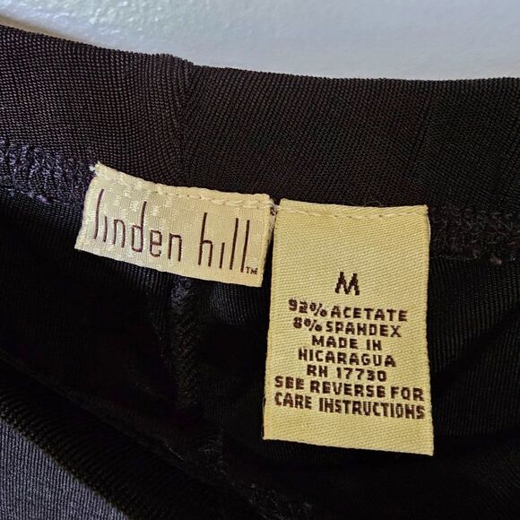 EUC VINTAGE LINDEN HILL BLACK SLINKY SOFT STRAIGHT PANTS SIZE M - Picture 16 of 16